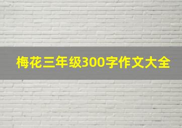 梅花三年级300字作文大全