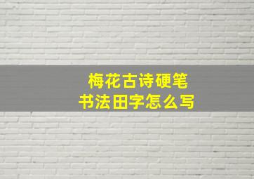 梅花古诗硬笔书法田字怎么写