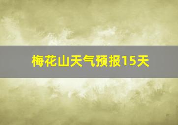 梅花山天气预报15天