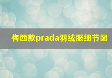 梅西款prada羽绒服细节图