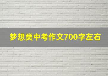 梦想类中考作文700字左右