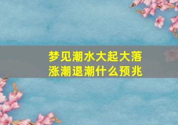 梦见潮水大起大落涨潮退潮什么预兆