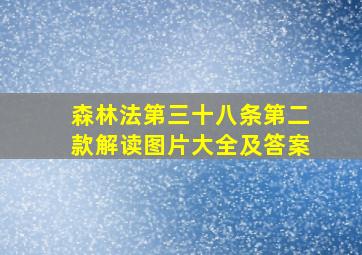 森林法第三十八条第二款解读图片大全及答案