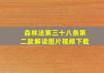 森林法第三十八条第二款解读图片视频下载