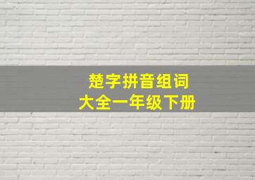 楚字拼音组词大全一年级下册