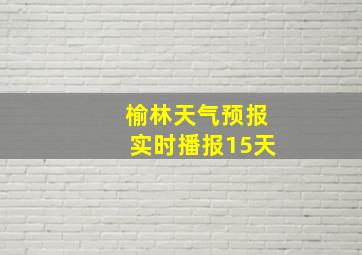 榆林天气预报实时播报15天