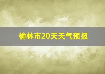 榆林市20天天气预报