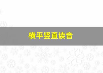 横平竖直读音