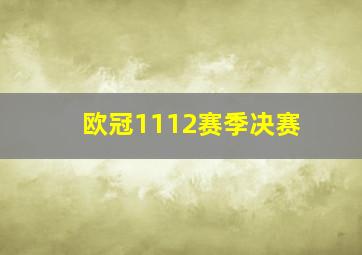 欧冠1112赛季决赛