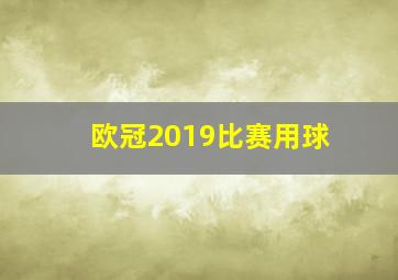 欧冠2019比赛用球