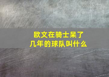 欧文在骑士呆了几年的球队叫什么