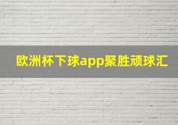 欧洲杯下球app聚胜顽球汇