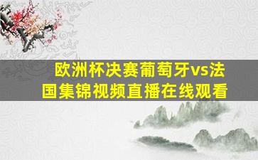 欧洲杯决赛葡萄牙vs法国集锦视频直播在线观看