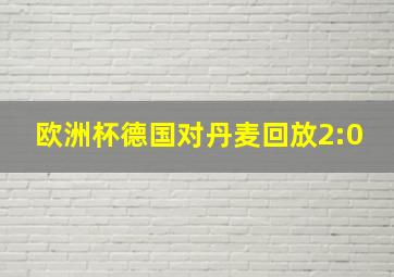 欧洲杯德国对丹麦回放2:0