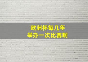 欧洲杯每几年举办一次比赛啊