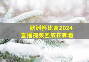 欧洲杯比赛2024直播视频回放在哪看