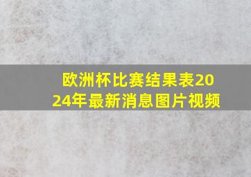 欧洲杯比赛结果表2024年最新消息图片视频