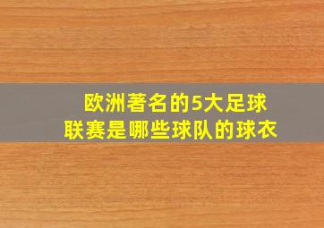 欧洲著名的5大足球联赛是哪些球队的球衣