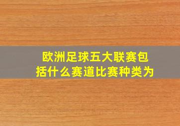 欧洲足球五大联赛包括什么赛道比赛种类为