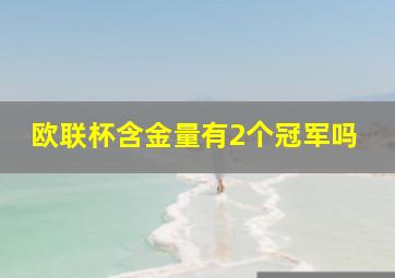 欧联杯含金量有2个冠军吗