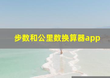 步数和公里数换算器app