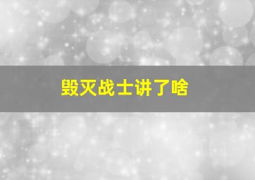 毁灭战士讲了啥