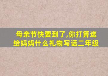 母亲节快要到了,你打算送给妈妈什么礼物写话二年级