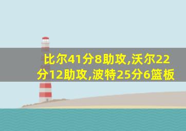 比尔41分8助攻,沃尔22分12助攻,波特25分6篮板