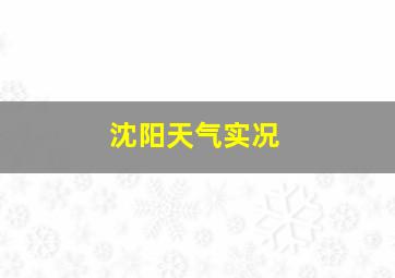 沈阳天气实况