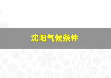 沈阳气候条件