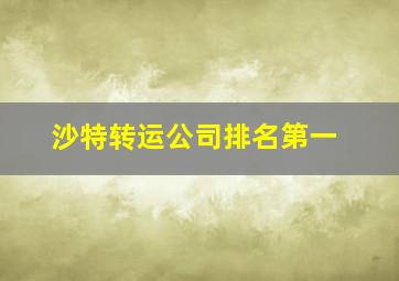 沙特转运公司排名第一