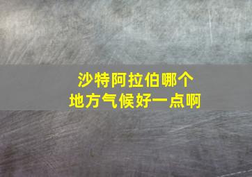 沙特阿拉伯哪个地方气候好一点啊