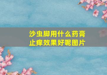 沙虫脚用什么药膏止痒效果好呢图片