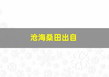 沧海桑田出自