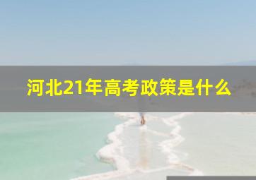 河北21年高考政策是什么