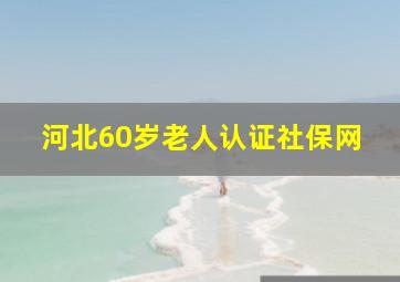 河北60岁老人认证社保网