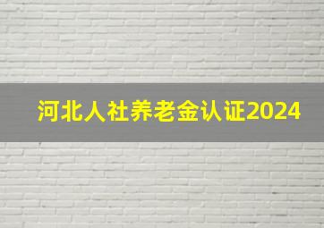 河北人社养老金认证2024