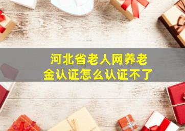 河北省老人网养老金认证怎么认证不了