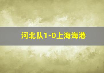 河北队1-0上海海港