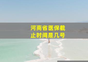 河南省医保截止时间是几号