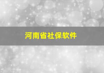 河南省社保软件