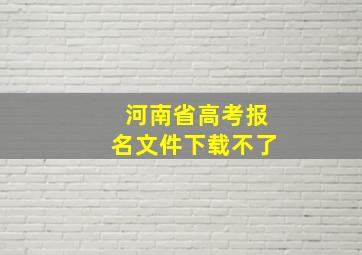 河南省高考报名文件下载不了