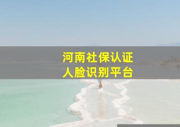 河南社保认证人脸识别平台