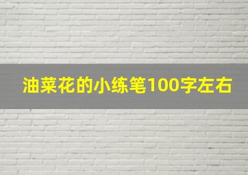 油菜花的小练笔100字左右