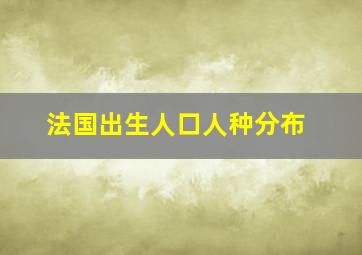 法国出生人口人种分布