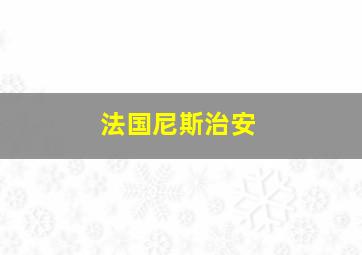 法国尼斯治安