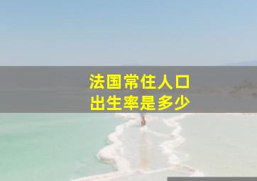 法国常住人口出生率是多少