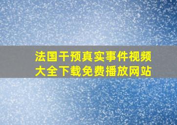 法国干预真实事件视频大全下载免费播放网站