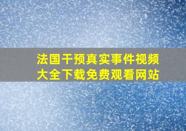 法国干预真实事件视频大全下载免费观看网站