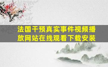 法国干预真实事件视频播放网站在线观看下载安装